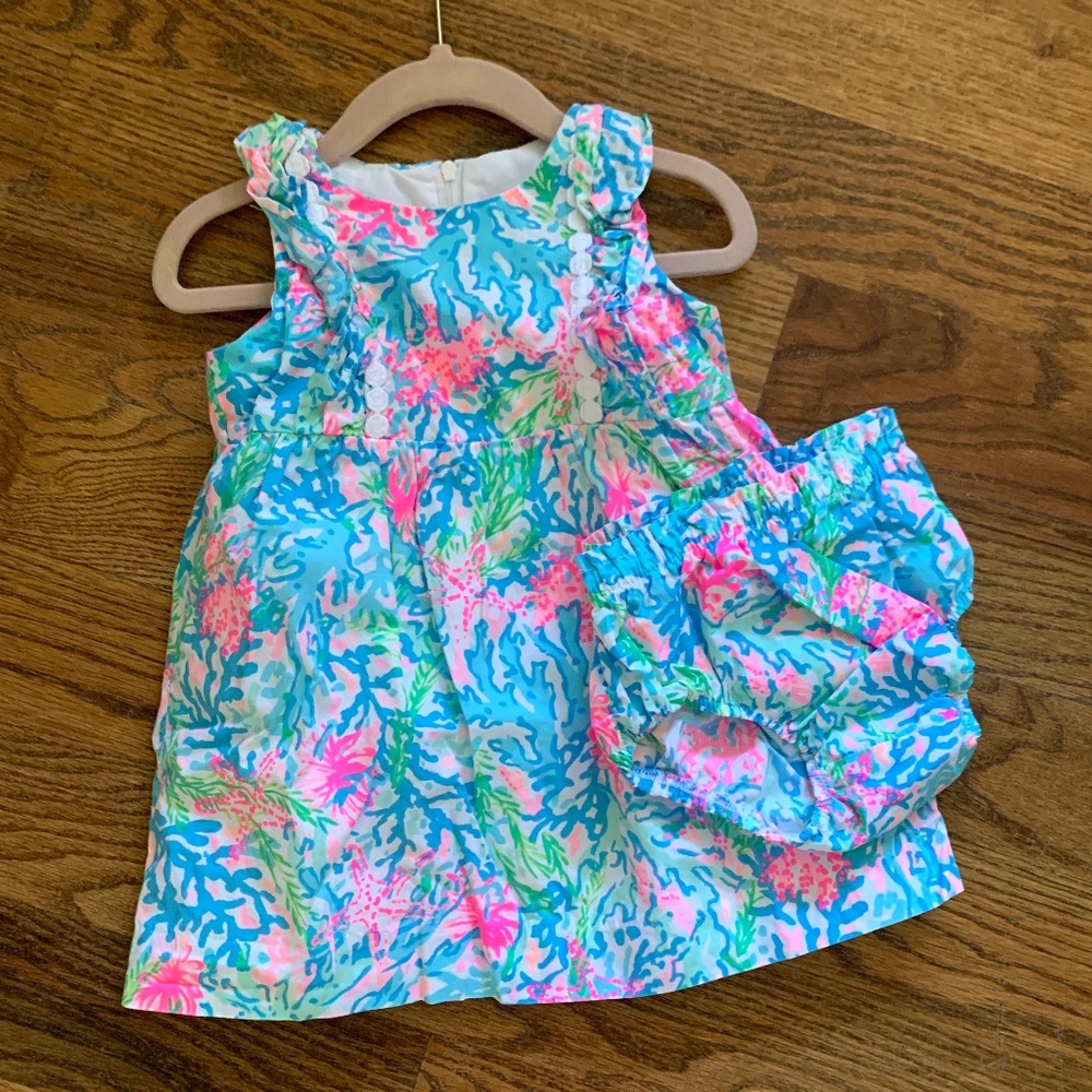 Lilly Pulitzer Dress & bloomers Sz 18-24m